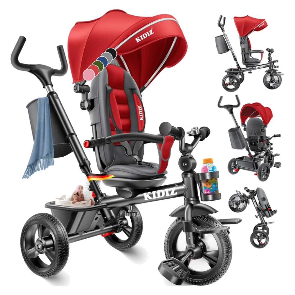 Kidiz Dreirad 5in1 (Kinderdreirad mit Schubstange)